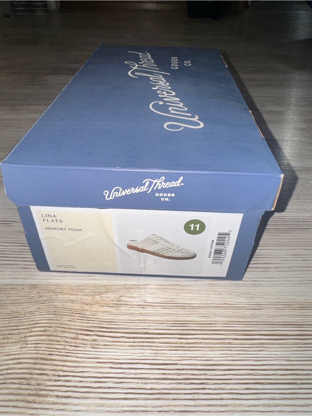 Universal Thread White Woven Lina Memory Foam Flats - Women's 11